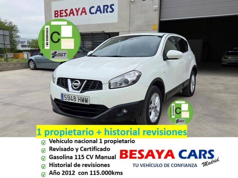 NISSAN QASHQAI 1.6 ACENTA 4X2 2012 Gasolina Blanco - Vista principal