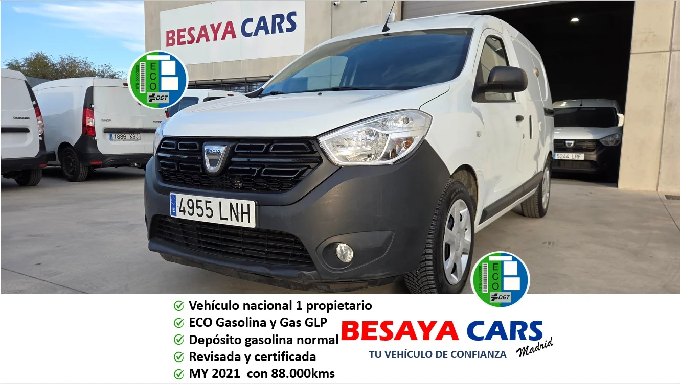 Dacia Dokker Van Essential 1.6 80kW (110CV) ECO-G 2021 GLP Blanco - Vista principal
