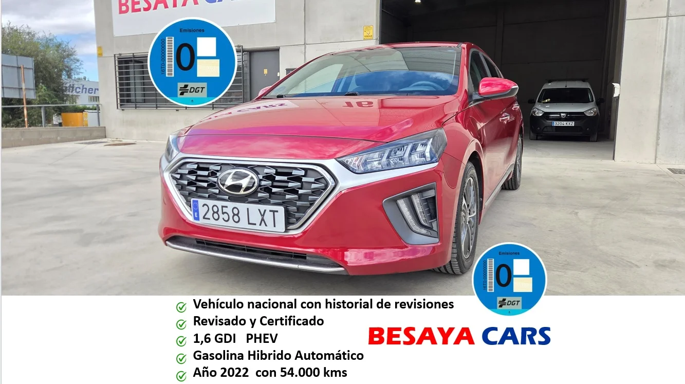 Hyundai IONIQ 1.6 GDI PHEV Tecno DCT 2022 Híbrido enchufable Granate - Vista principal