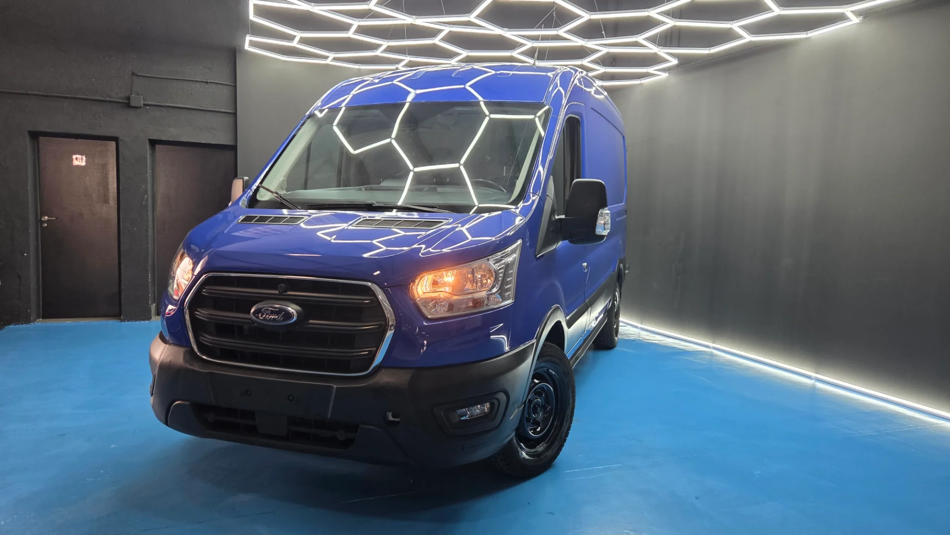 Ford Transit L2H2 2014 Híbrido Azul - Vista principal
